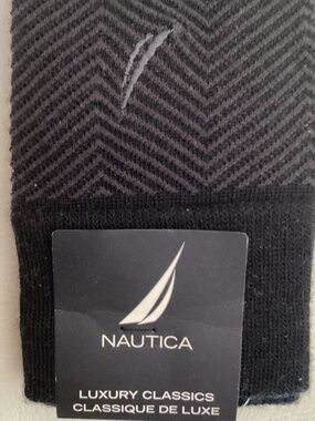 Socks Men’s Crew 1 Pair VTG NAUTICA LUXURY CLASSICS Gray Sz 8-12 NON PILLING